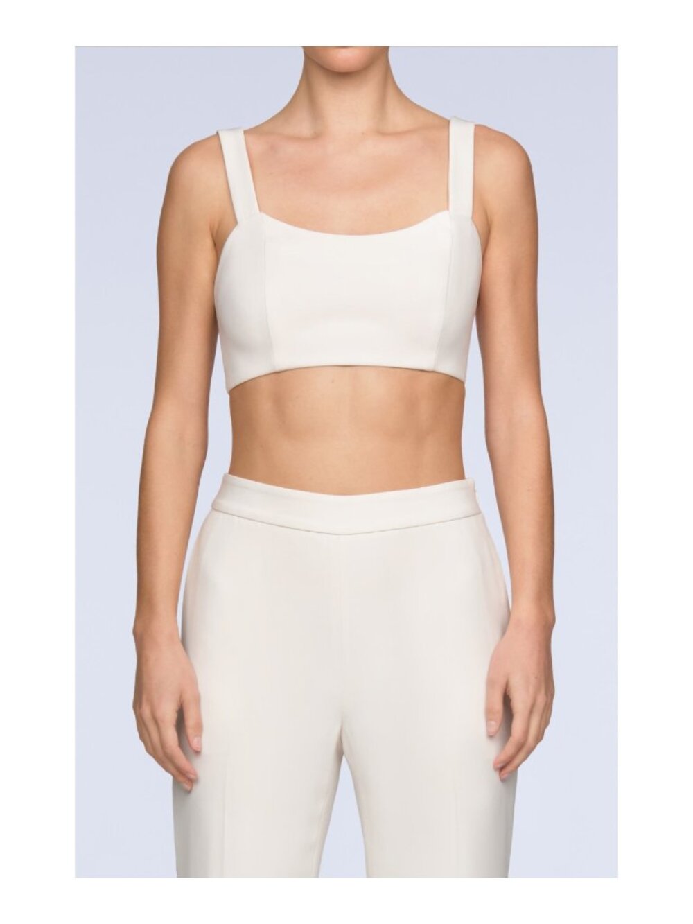 NWT BCBGMAXAZRIA Ruby Tailored Crop Top Gardenia Size 4